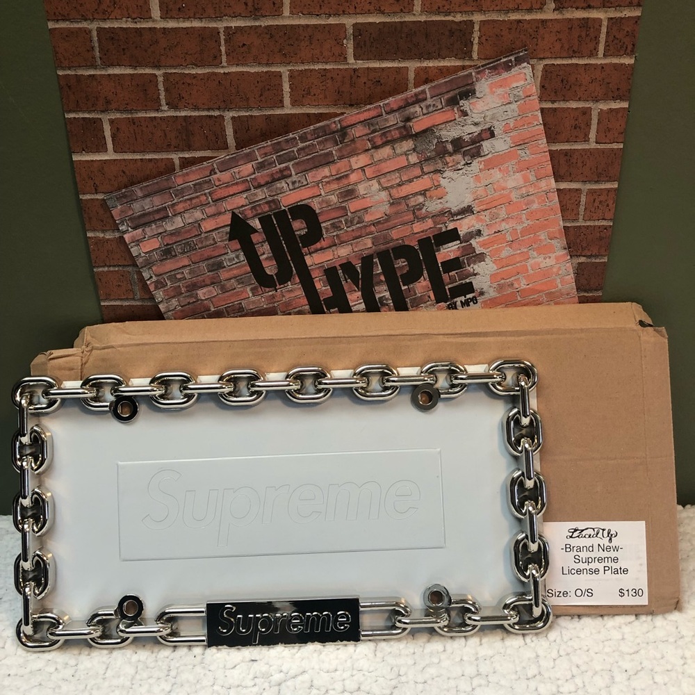 Supreme license plate cover